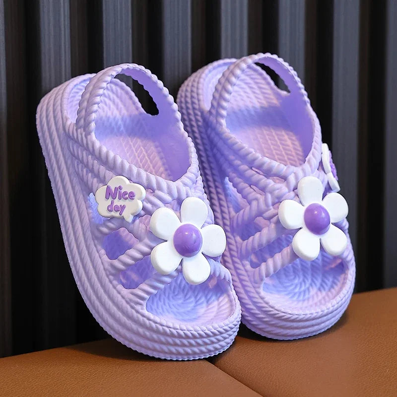 Pantoufles d'été enfants, pour filles et garçons, salle de bain, maison, chaussures de plage