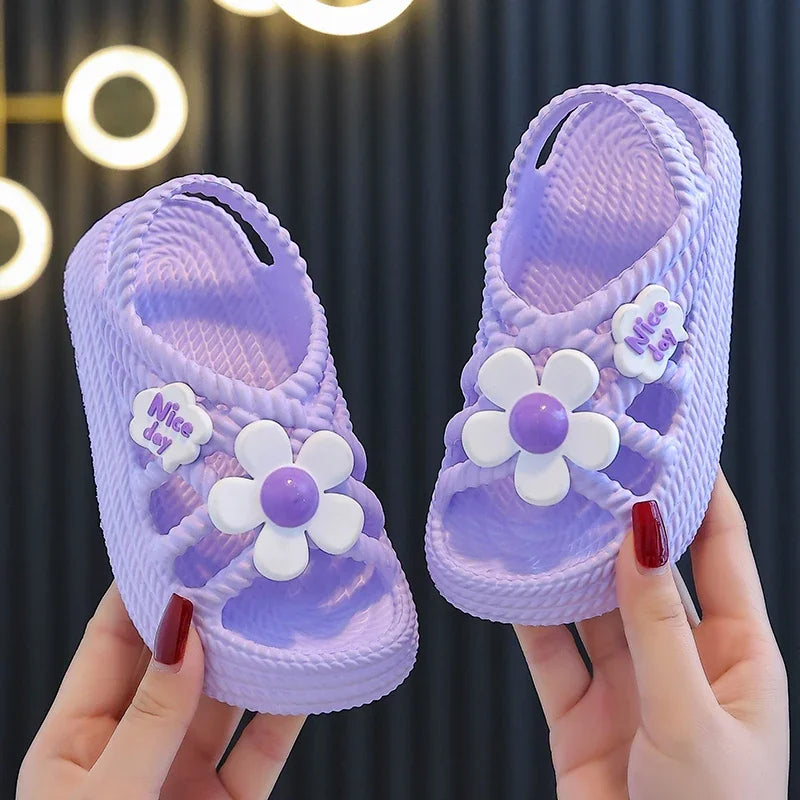 Pantoufles d'été enfants, pour filles et garçons, salle de bain, maison, chaussures de plage