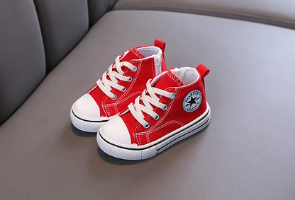 Chaussures en toile mi-hautes pour enfants,