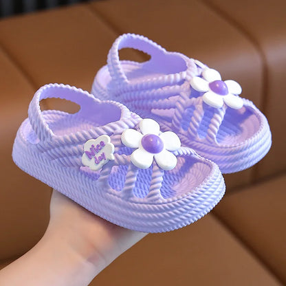 Pantoufles d'été enfants, pour filles et garçons, salle de bain, maison, chaussures de plage
