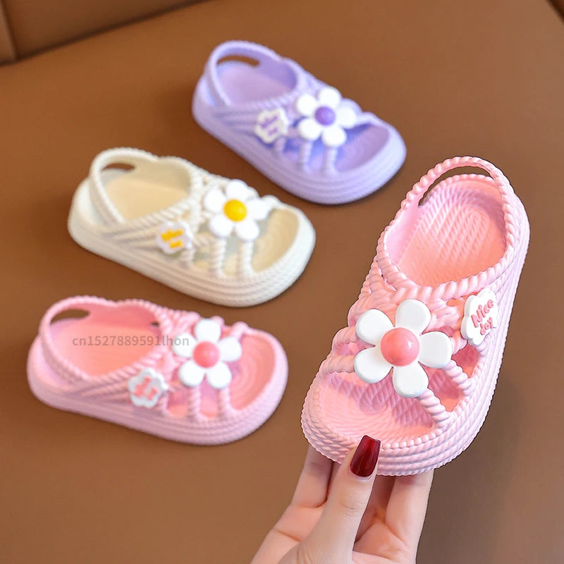 Pantoufles d'été enfants, pour filles et garçons, salle de bain, maison, chaussures de plage