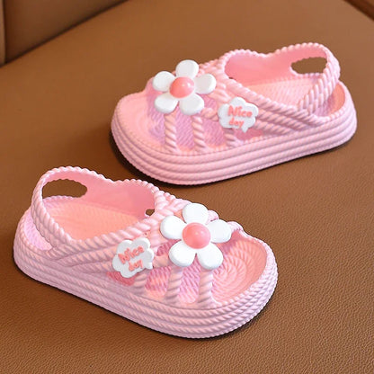 Pantoufles d'été enfants, pour filles et garçons, salle de bain, maison, chaussures de plage