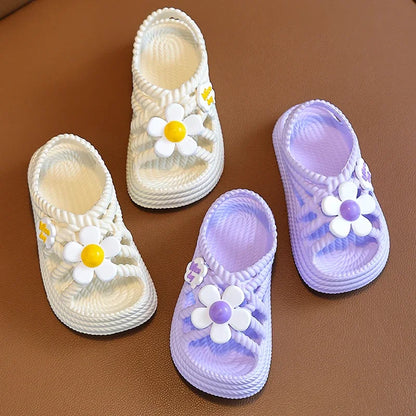 Pantoufles d'été enfants, pour filles et garçons, salle de bain, maison, chaussures de plage