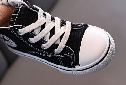Chaussures en toile mi-hautes pour enfants,
