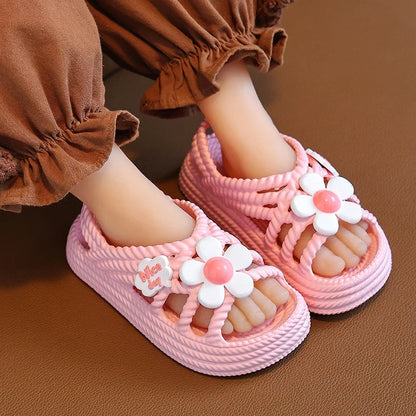 Pantoufles d'été enfants, pour filles et garçons, salle de bain, maison, chaussures de plage