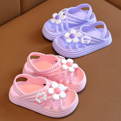 Pantoufles d'été enfants, pour filles et garçons, salle de bain, maison, chaussures de plage