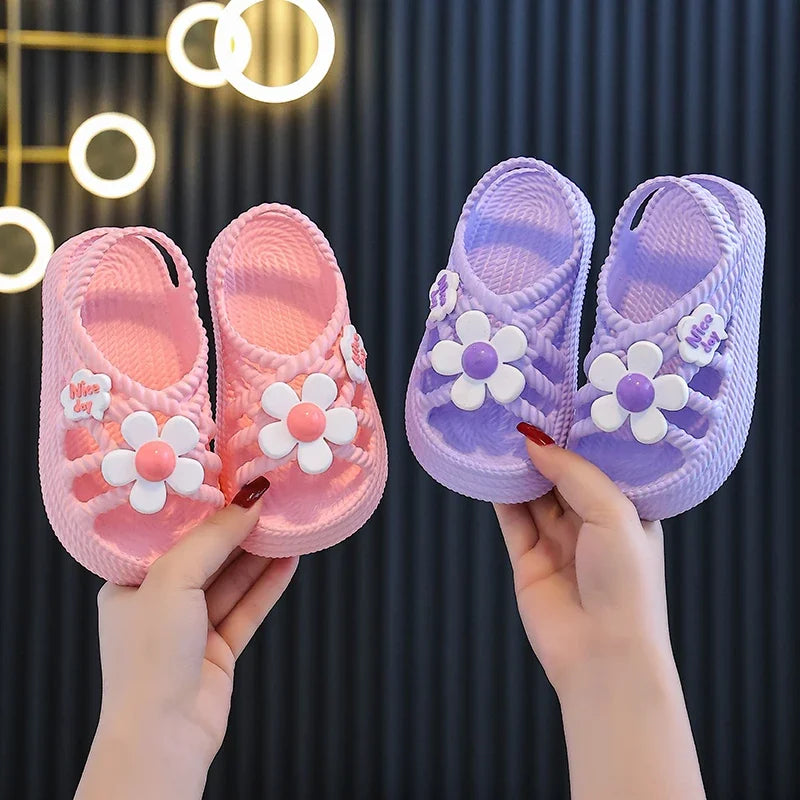 Pantoufles d'été enfants, pour filles et garçons, salle de bain, maison, chaussures de plage