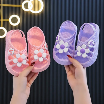 Pantoufles d'été enfants, pour filles et garçons, salle de bain, maison, chaussures de plage