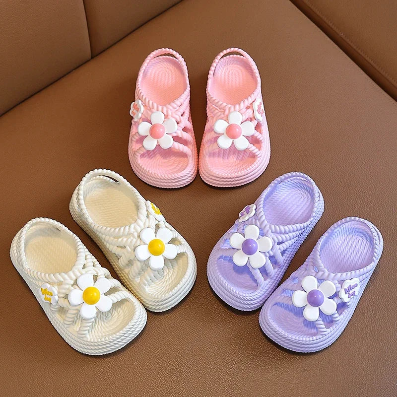Pantoufles d'été enfants, pour filles et garçons, salle de bain, maison, chaussures de plage