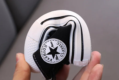 Chaussures en toile mi-hautes pour enfants,